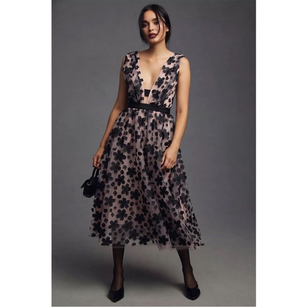 Anthropologie 3D Floral Dress